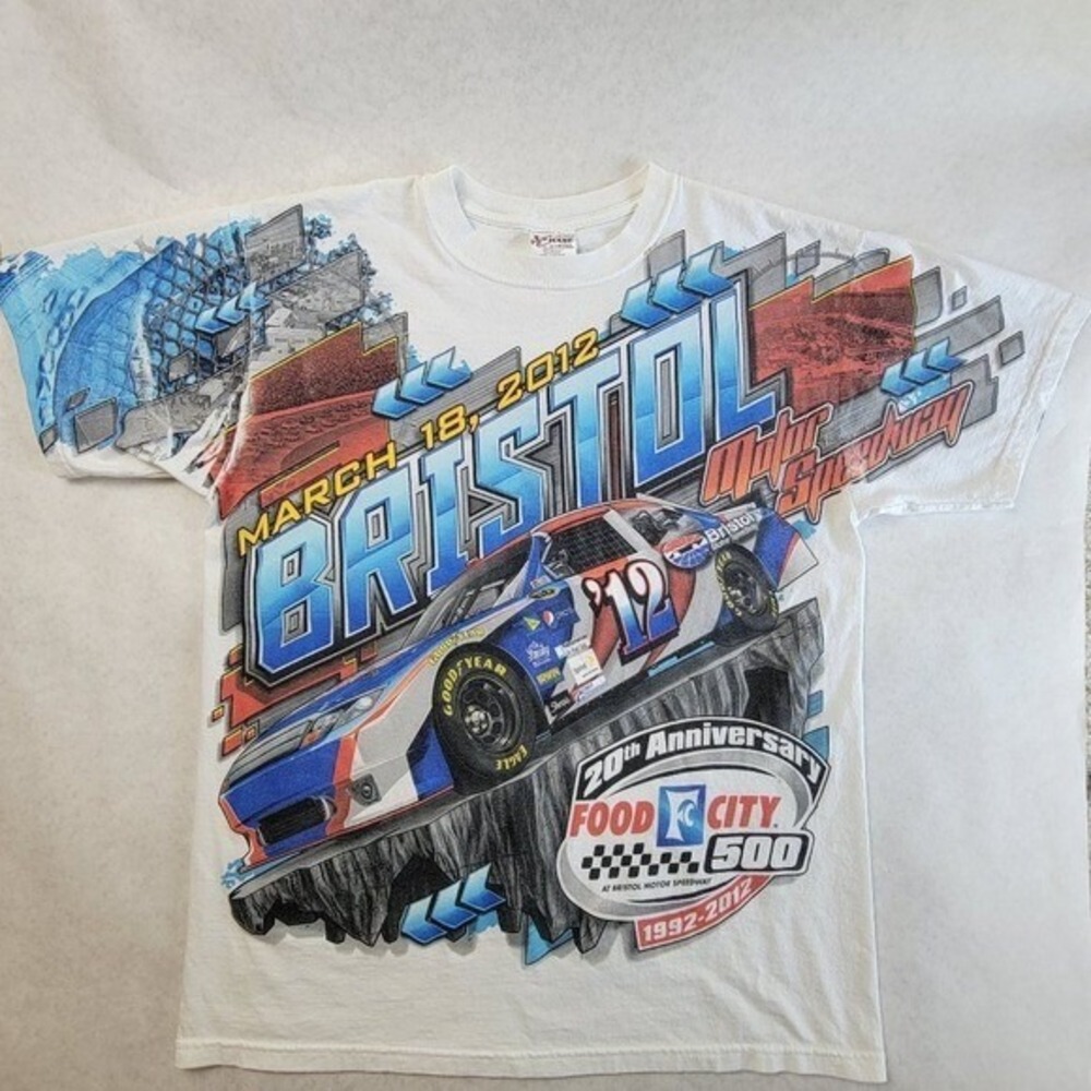 Chase Authentics‎ NASCAR T Shirt Large Bristol Motor Speedway 2012 Food City 500